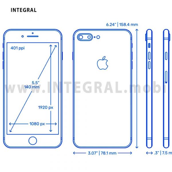 Apple iPhone 8 Plus Dimensions